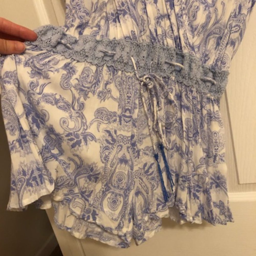 Surf Gypsy Light Blue Dainty Romper